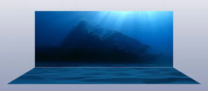 tranh 3d hồ cá