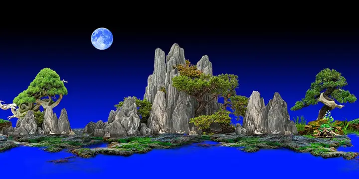 tranh 3d hồ cá