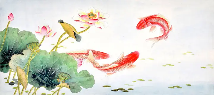 tranh 3d hồ cá