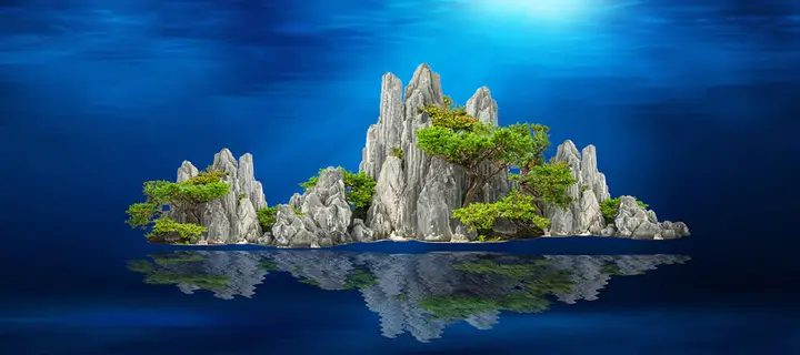 tranh 3d hồ cá