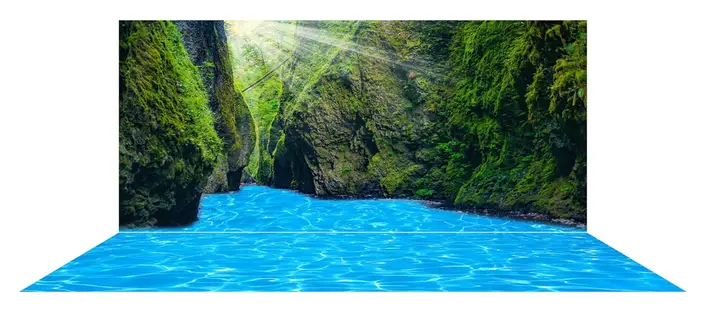 tranh 3d hồ cá