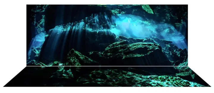 tranh 3d hồ cá