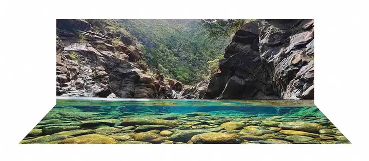 tranh 3d hồ cá