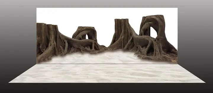 tranh 3d hồ cá