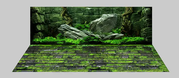 tranh 3d hồ cá
