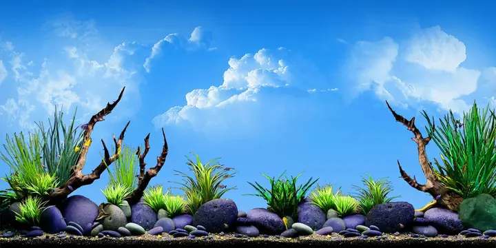 tranh 3d hồ cá