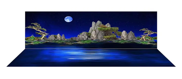 tranh 3d hồ cá