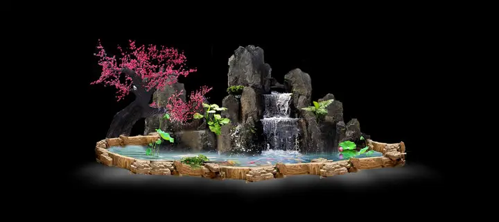 tranh 3d hồ cá