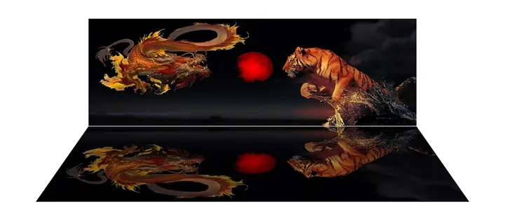 tranh 3d hồ cá