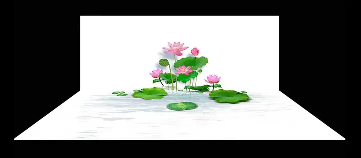 tranh 3d hồ cá