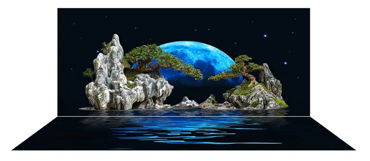 tranh 3d hồ cá