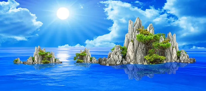 tranh 3d hồ cá
