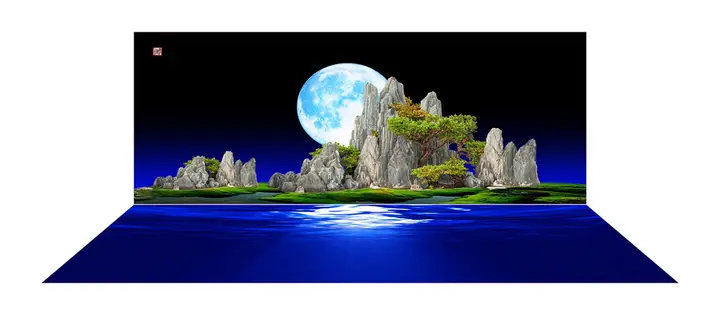 tranh 3d hồ cá