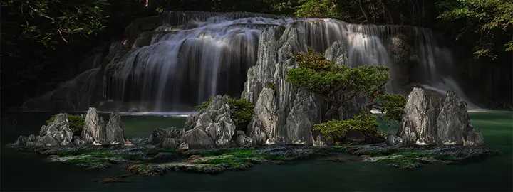 tranh 3d hồ cá